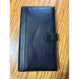 Tumi Black‎ Leather Travel Wallet Passport Case Organizer